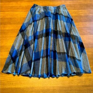 True Vintage 1960s-1970s pleated wool plaid skirt Mad Men Pendleton retro office